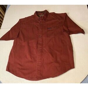 Vintage Harley Davidson Y2K Red Button Down Short Sleeve Shirt Size XL